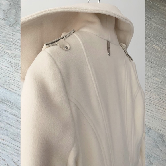 Mackage | Wool Cashmere Peacoat Coat with Leather Trims - Picture 5 of 16